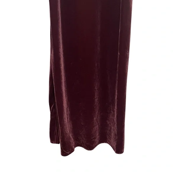 Gap Velvet Midi Cami Slip Dress Noir Red Size Small - Picture 4 of 9